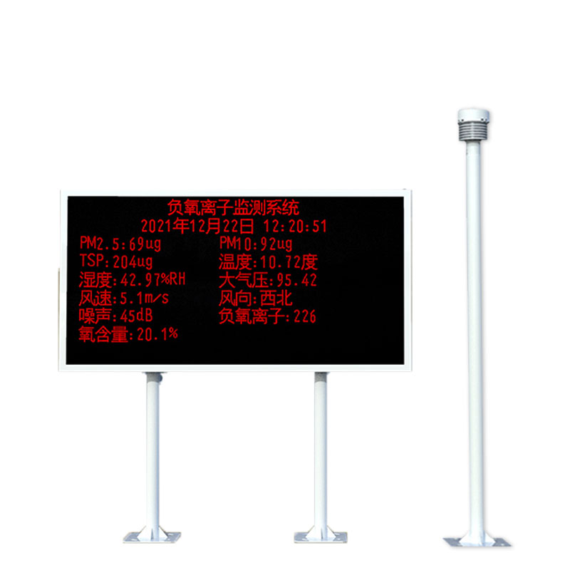 空氣負氧離子監測站實時監測氣象要素與空氣質量